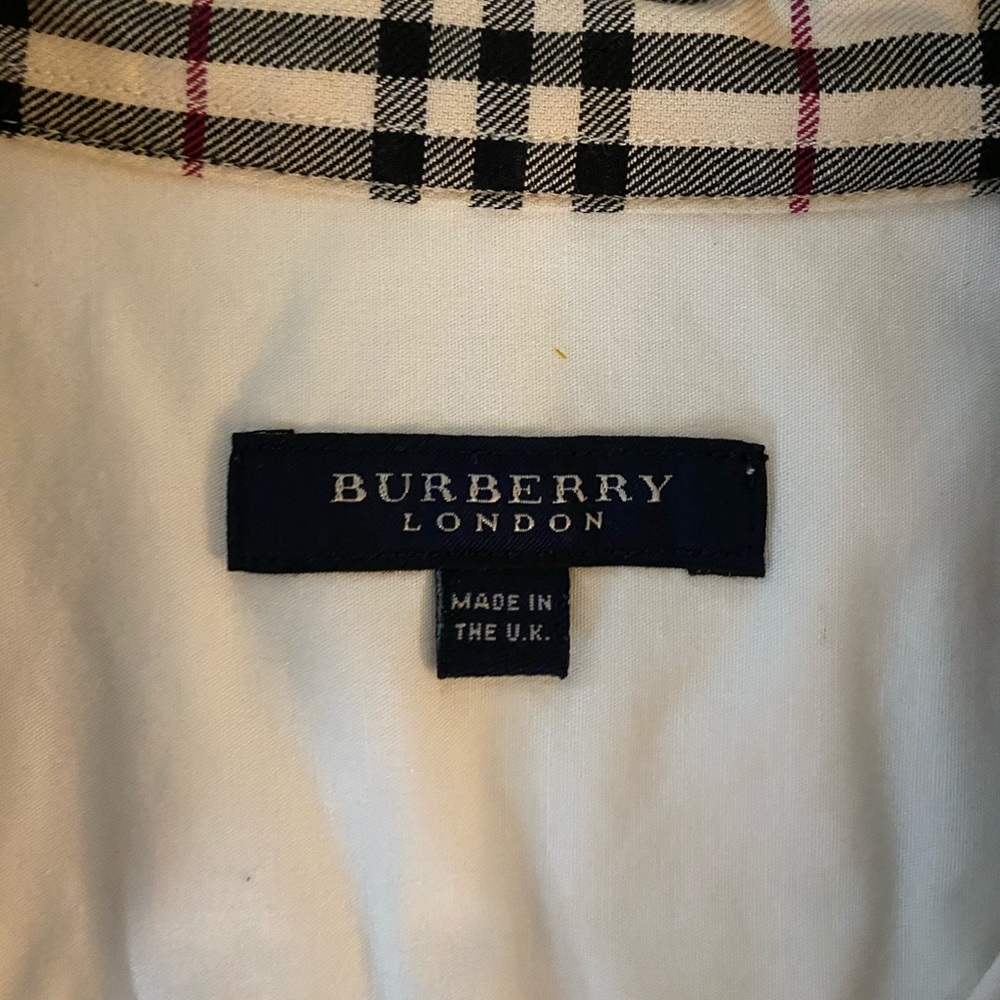 Burberry white button down shirt